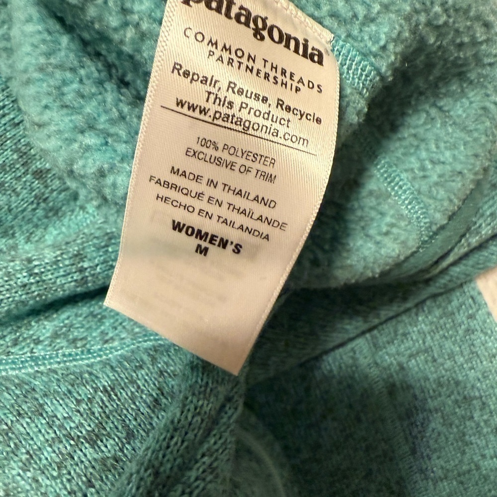 Patagonia Teal 1/4 Zip Better Sweater Pullover - Picture 2 of 7
